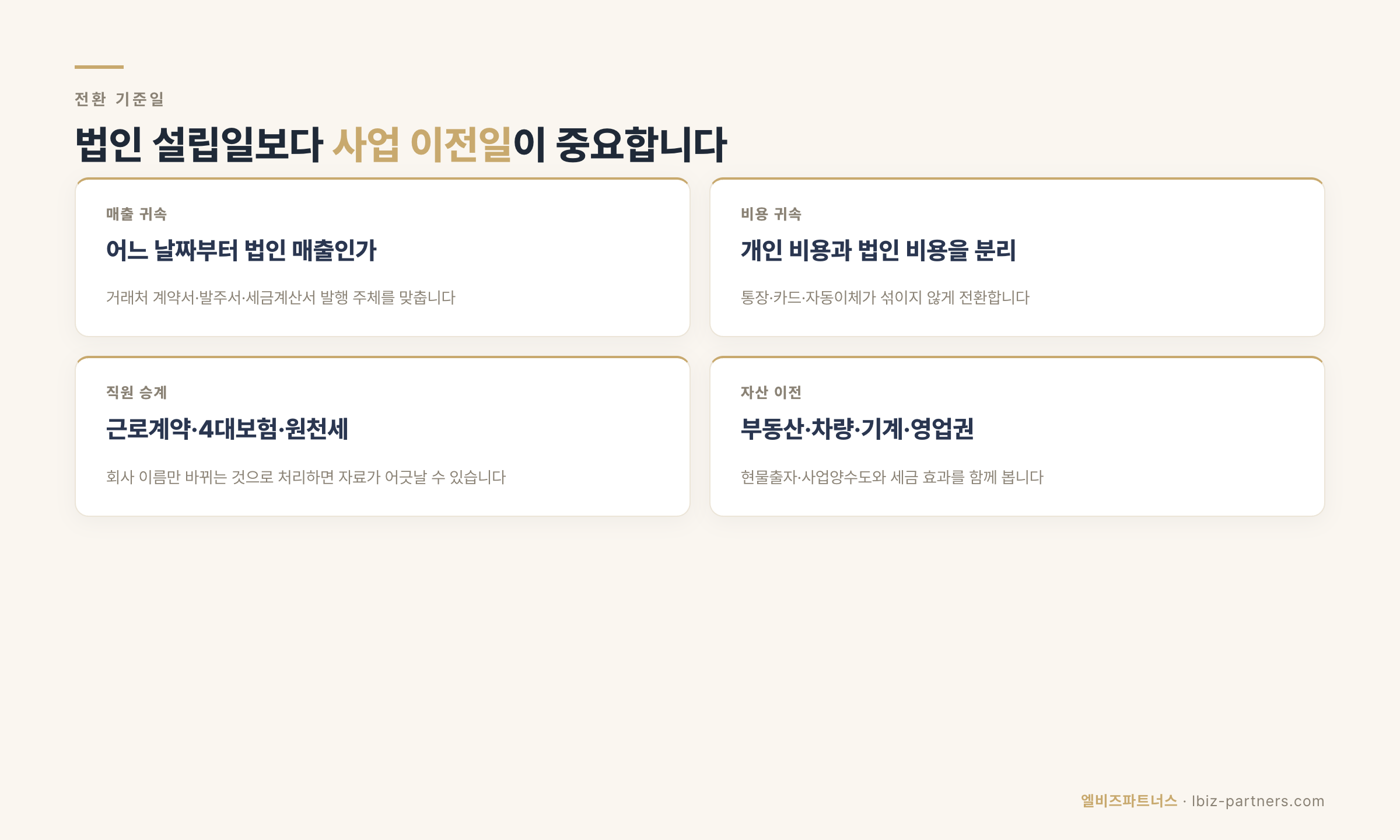 전환 기준일 체크포인트